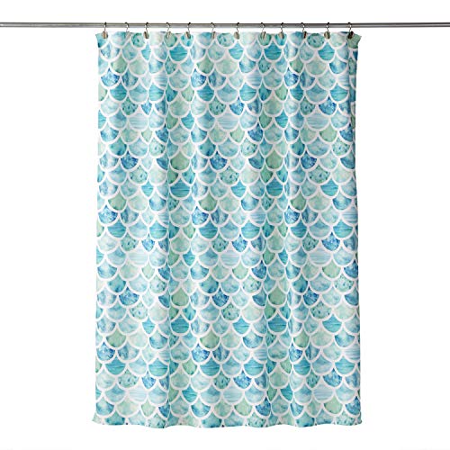 SKL HOME by Saturday Knight Ltd. Ocean Watercolor Scales Shower Curtain, Multicolored, 70x72