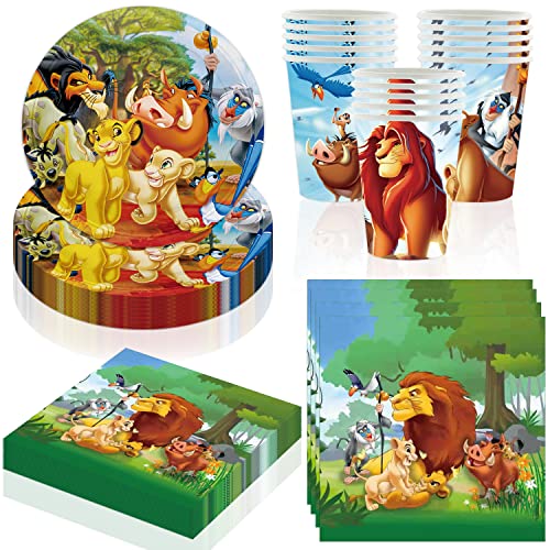 Lion King Party Supplies Lion King Birthday Party Favors Includes Cups Plates Napkins for Lion King Birthday Baby Shower Decor