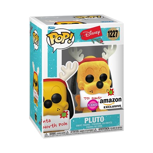 Funko Pop! Disney Holiday: Pluto (Flocked), Amazon Exclusive