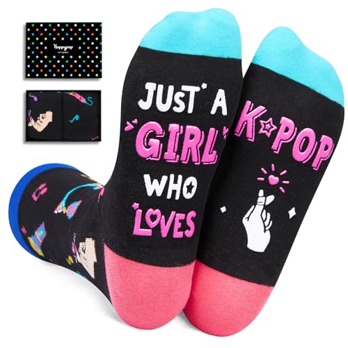 HAPPYPOP Crazy Gifts For Kpop Fans, Gifts For Kpop Lover, Kpop Socks K-Pop Gifts Teen Girls, Kpop Merch Korean Drama Gifts, Music Gifts Music Socks