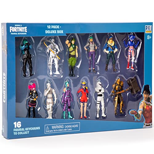 P.M.I. Fortnite Stampers Set of 12 – Authentic Fortnite Toppers Action Figures –Whistle Warrior, Sparkle Specialist & Other Popular Fortnite Toy Characters – Fortnite Party Favors (4-B)