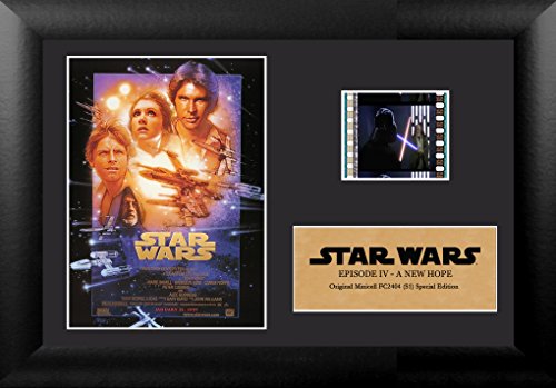 FilmCells Star Wars Episode IV A New Hope Authentic 35mm Film Cell Special Edition Display, Black, 7x5