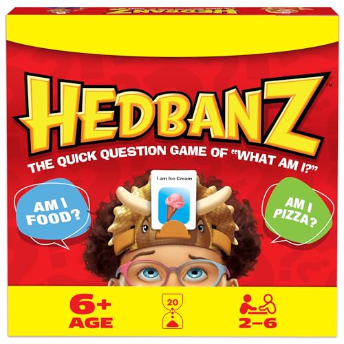 Hedbanz 2023 Edition Cards Picture Guessing Board Game- Family Games, Games for Family Game Night, Kids Games, Card Games for Families & Kids Ages 6 and Up