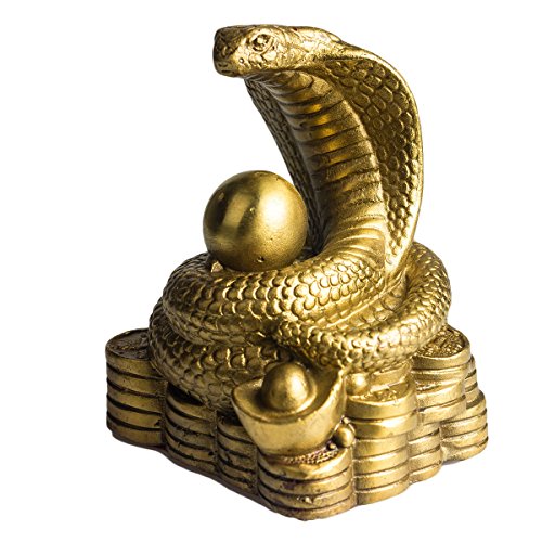 BRABUD Brass Chinese Zodiac Ingots Snake Statue Home Decoration Collectibles