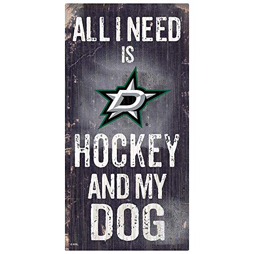 Fan Creations NHL Dallas Stars Unisex Dallas Stars Hockey and My Dog Sign, Team Color, 6 x 12