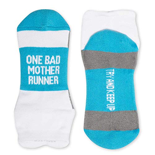 Gone For a Run Inspirational Athletic Running Socks | Women's Woven Low Cut | Mother Runner | Blue