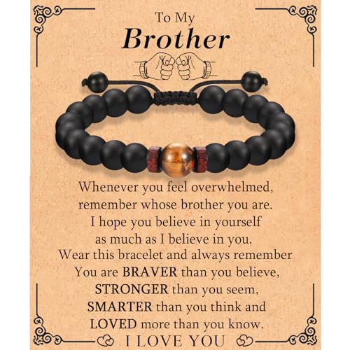 ACOGVN Gifts for Brother Best Funny Big Brother Gifts for Older Adult Borther Gifts from Sister Brother, To My Brother Bracelet -Birthday Christmas Retirement Gifts for Brother Teen Boys Men Him
