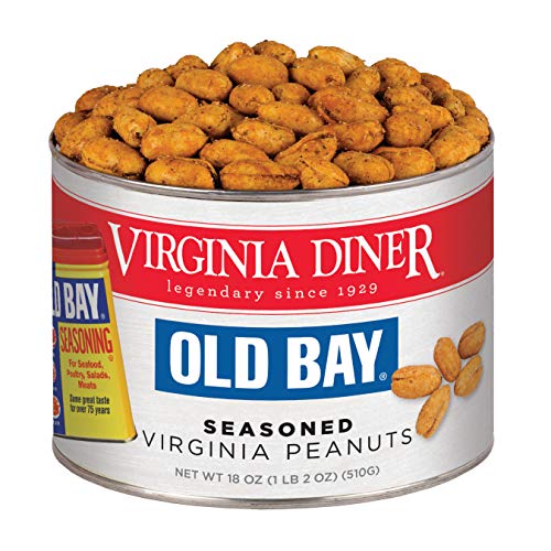 Virginia Diner - Gourmet Old Bay Seasoned Virginia Peanuts, 18 Ounce Tin