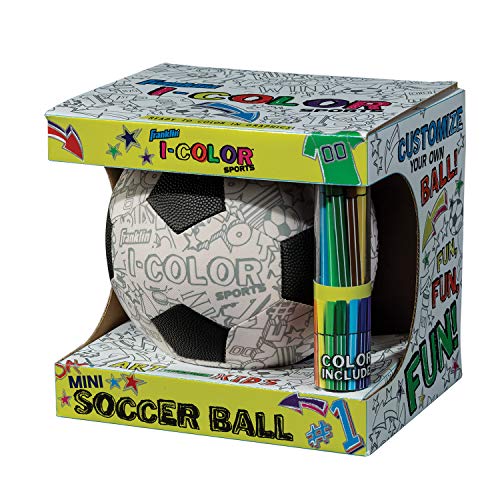 Franklin Sports Kids Mini Soccer Ball - iColor Kids Toy- Youth Soccer Ball - Boy + Girls Toy Ball - Custom Color + Markers Included