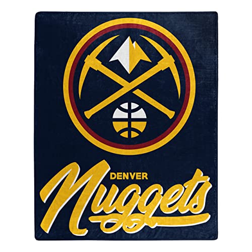 Northwest NBA Denver Nuggets Unisex-Adult Raschel Throw Blanket, 50' x 60', Signature
