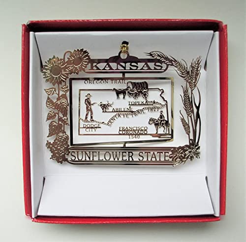 Nations Treasures Kansas Christmas Ornament State Souvenir Gift