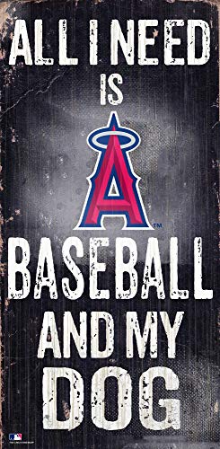 Fan Creations MLB Los Angeles Angels Unisex Los Angeles Angels Baseball and My Dog Sign, Team Color, 6 x 12