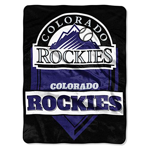 Northwest MLB Colorado Rockies Royal Plush Raschel Throw, One Size, Multicolor