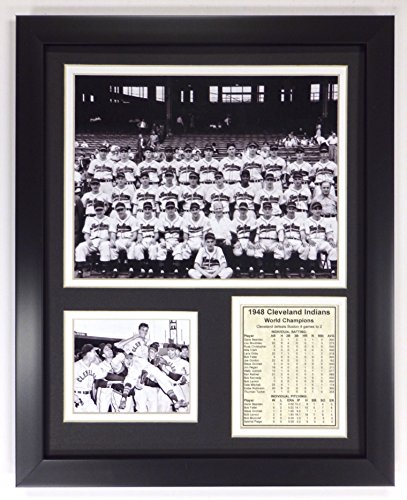 Legends Never Die 1948 MLB Cleveland Indians World Series Champions Framed Photo Collage, 11' x 14'