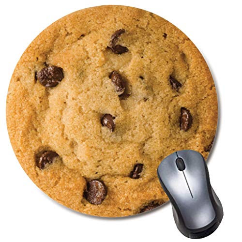 Chocolate Chip Cookie Round Mouse Pad，Cute and Funny Mousepad，Coworker Teacher Gift Mouse Mat