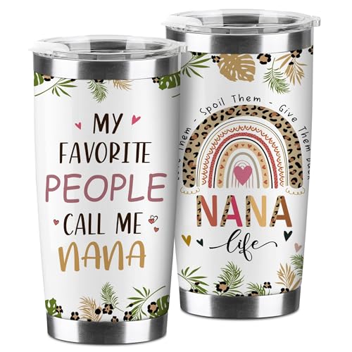 Hexagram Nana Gifts 20 oz Tumbler, Mothers Day Nana Gifts, Nana Gifts for Grandma, Gifts for Nana, Nana Gifts from Grandkids, 18/8 Stainless Steel Mug Cup, Grandma Gifts, Mimi Gifts, Nana Gifts