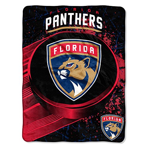 Northwest Officially Licensed NHL Florida Panthers 'Ice Dash' Micro Raschel Throw Blanket, 46' x 60', Multi Color