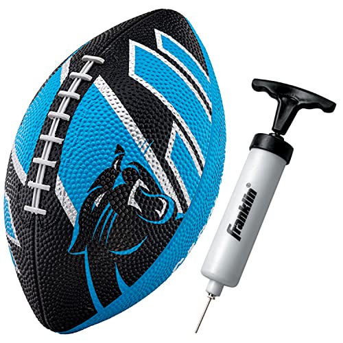 Franklin Sports NFL Carolina Panthers Football - Youth Football - Mini 8.5' Rubber Football - Perfect for Kids - Team Logos and Colors!