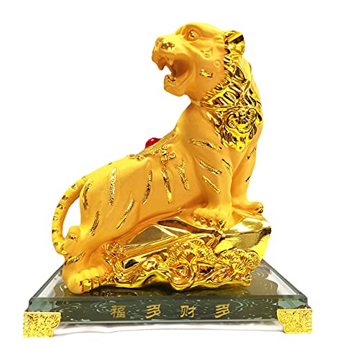 XIYUAN Feng Shui Statue Chinese Zodiac Tiger Ornaments， Statue Collectible，Decor Home Office Decoration Tabletop Decor Ornaments Good Lucky Gifts