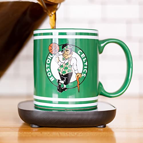 Uncanny Brands NBA Boston Celtics Logo Mug Warmer with Mug – Keeps Your Favorite Beverage Warm - Auto Shut On/Off