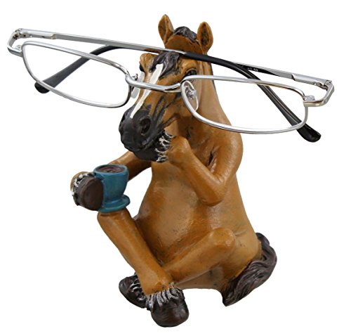 Whimsical Sitting Horse Eyeglasses Holder Stand - Fun Glasses Keeper