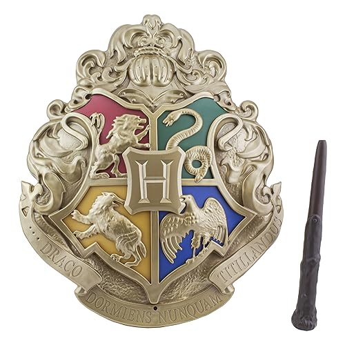 Paladone - Harry Potter - Hogwarts Crest - Lamp with Control Wands Black