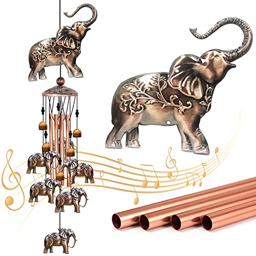Wind Chimes for Outside,Elephant Gifts for Women, Elephants Decor,Birthday Gift for Mom Grandma, Windchimes Clearance Outdoor,Garden Patio Yard Decorations