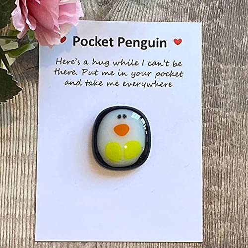 Qitiieli A Little Pocket Penguin Hug, Mini Cute Animal Decoration Pocket Hug Penguin Stress Relief Toy, Special Encourage Birthday Wedding Party Women's Day Penguin Gift Decoration Children's Gifts