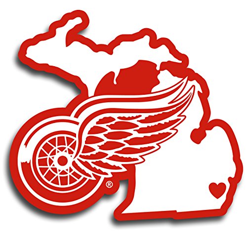 Siskiyou Sports NHL Fan Shop Detroit Red Wings Home State Decal One Size Team Color, 5.00' x 5.00'