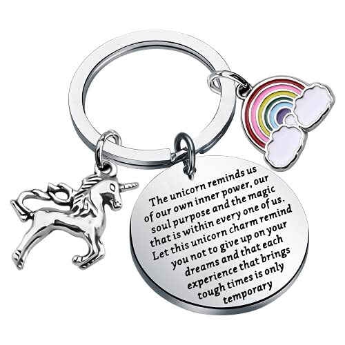 MAOFAED Un-icorn Keychain Un-icorn Gift The Un-icorn Reminds Us Our Own Inner Power Inspirational Gift