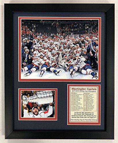 Legends Never Die Washington Capitals 2018 NHL Stanley Cup Champions Collectible | Framed Photo Collage Wall Art Decor - 12'x15', Celebration (12742U)