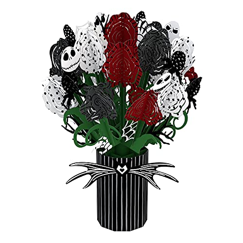Lovepop Disney Tim Burton's The Nightmare Before Christmas Seriously Spooky Bouquet, 10 X 7, 3D Paper Flower Bouquet, Birthday Gift