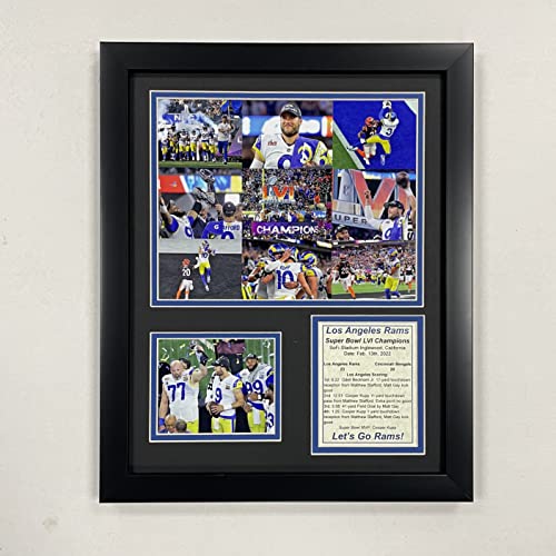 Legends Never Die, Inc. Los Angeles Rams | 2021 Champions | 12'x15' Framed Photo Collage (Mosaic)
