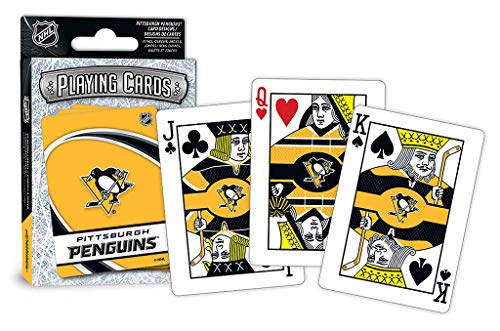 MasterPieces Family Games - NHL Pittsburgh Penguins Playing Cards - Officially Licensed Playing Card Deck for Adults, Kids, and Family 2.5' x 3.5'