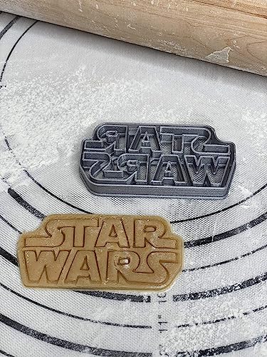 Galaxy Wars Logo Cookie Cutter ('S' Size, 3”x1.5” Inch-Scale) Produced by 3D Kitchen Art