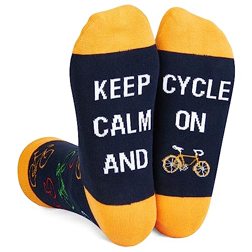 Zmart Cycling Gifts For Bicycle Enthusiasts Men Women, Mountain Biking Gifts, Rider Biker Cyclist Gifts, Cycling Riding Biking Socks, Mountain Bike Socks