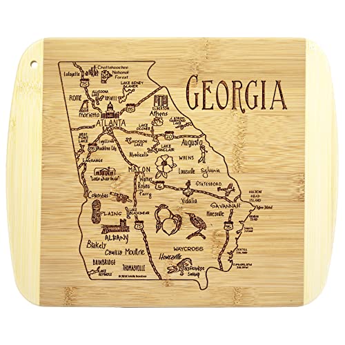 Totally Bamboo A Slice of Life Georgia State Serving and Cutting Board, 11' x 8.75'