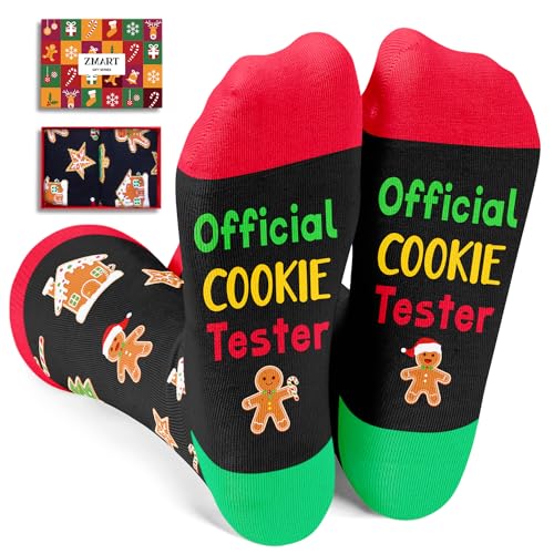 Zmart Funny Christmas Socks for Women Men, Holiday Socks Gingerbread Socks, Stocking Stuffers Secret Santa Gifts Christmas Gifts