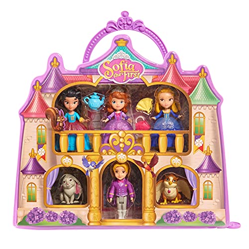Sofia the First Castle Carry Case and Accessories, 3-inch Figures, Kids Toys for Ages 3 Up, Amazon Exclusive by Just Play
