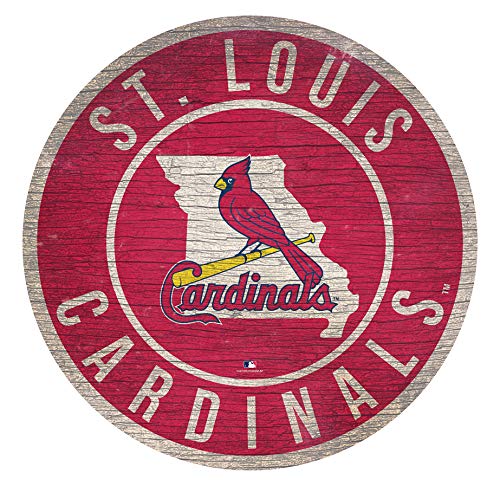 MLB St. Louis Cardinals 12' Circle with State and Team Logo Wood Sign