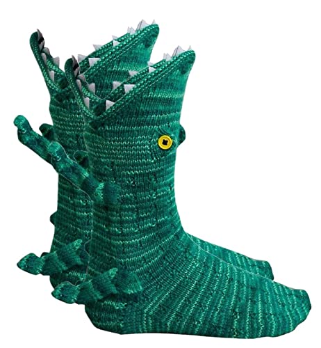 Honganda Funny Animal Socks for Women Novelty Alligator Floor Socks Christmas Creative 3D Knit Sock Funky Shark Socks