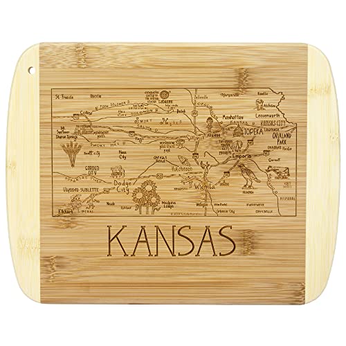 Totally Bamboo A Slice of Life Kansas State Serving and Cutting Board, 11' x 8.75'