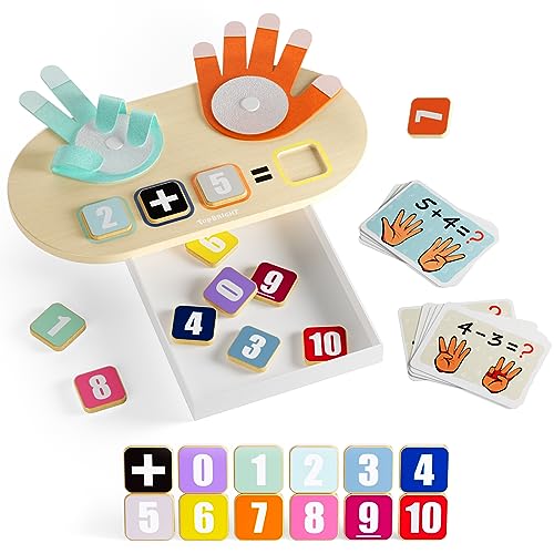 TOP BRIGHT Educational Learning Number Toy for Toddler - Finger Counting Math Toys, Homeschool Supplies for Math Manipulates, Teaching Early Education Toys for Kid Age 3+, Montessori Toy for Toddler