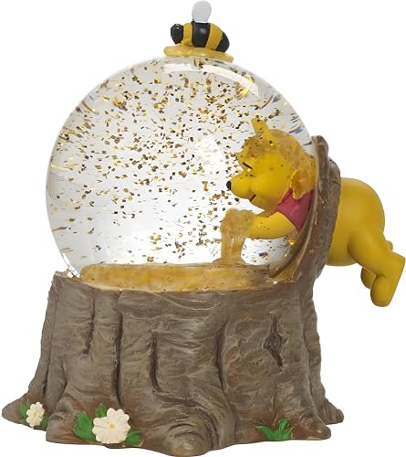 Winnie The Pooh Musical Snow Globe, for The Love of Hunny - Resin/Glass - Collectible Birthday Gift, Holiday Present