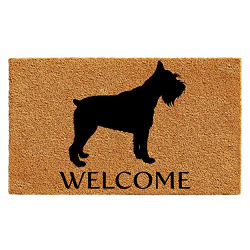 Calloway Mills AZ105631729 Miniature Schnauzer Doormat, 17' x 29', Natural/Black