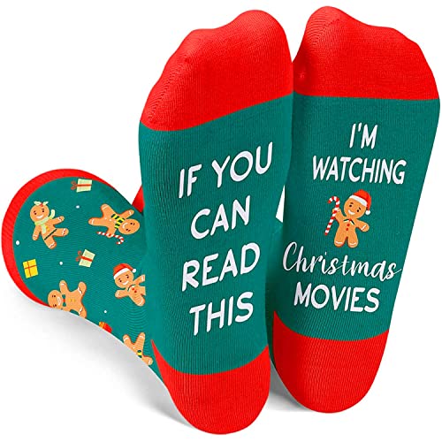 Zmart Funny Christmas Socks for Men Boys, Holiday Socks Gingerbread Socks, Stocking Stuffers Santa Gifts Christmas Gifts