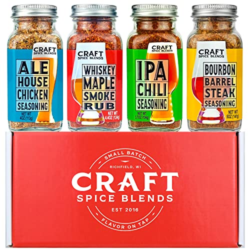 Grilling Seasoning & Rub 4-Pack Gift Set | USA Small Business | Premium BBQ Spices | Grill Gift for Men | Mothers Day or Fathers Day Cooking Gift | Barbecue, Grilling, and Smoking | All Natural Food Gift