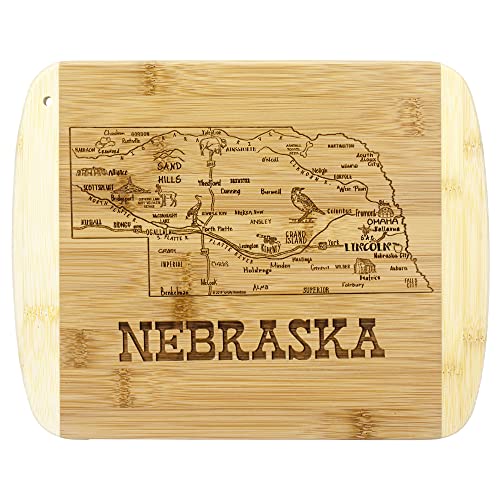 Totally Bamboo A Slice of Life Nebraska State Serving and Cutting Board, 11' x 8.75'