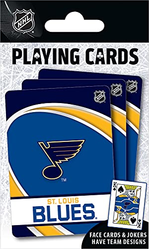 MasterPieces Family Games - NHL St. Louis Blues Playing Cards - Officially Licensed Playing Card Deck for Adults, Kids, and Family