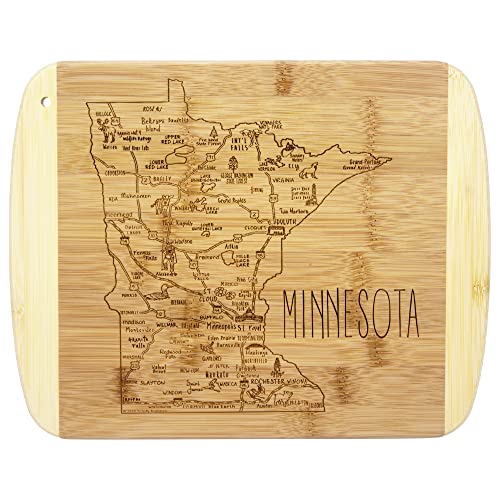 Totally Bamboo A Slice of Life Minnesota State Serving and Cutting Board, 11' x 8.75'